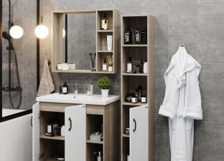 Шкаф-зеркало Onika Тимбер 208091 80см дуб сонома